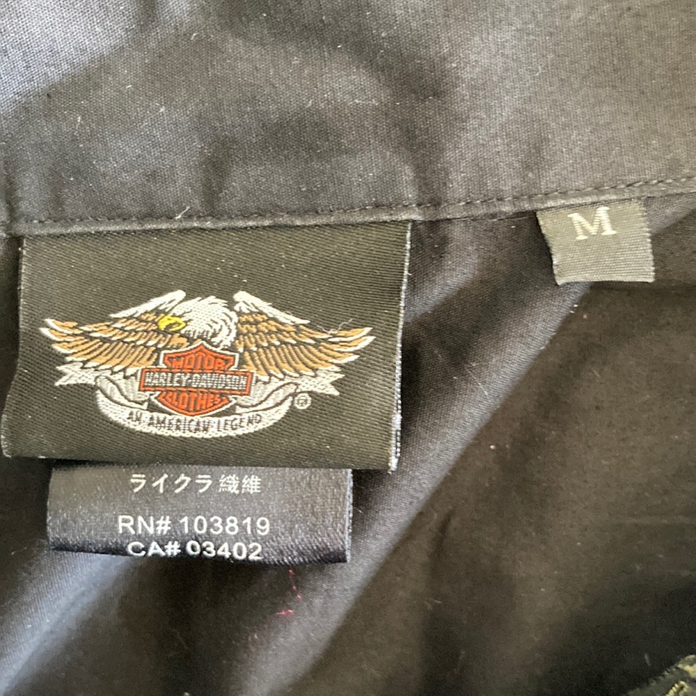 Vintage 🤩 Harley Davidson Original black long sleeve 🔥dress shirt worn once - Picture 3 of 16